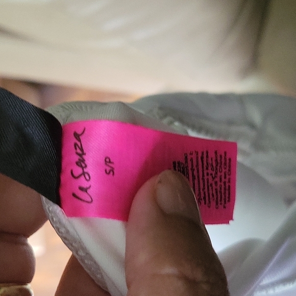 la Senza Satin Chemise Bra Top Lingerie White Size Small - Picture 4 of 5